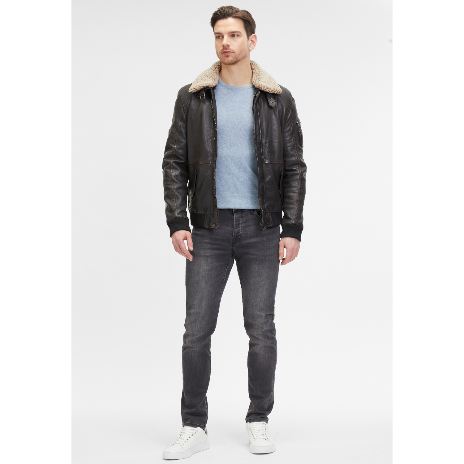 Geaca de Piele Barbati Mauritius Maro GMChuck – Black Friday