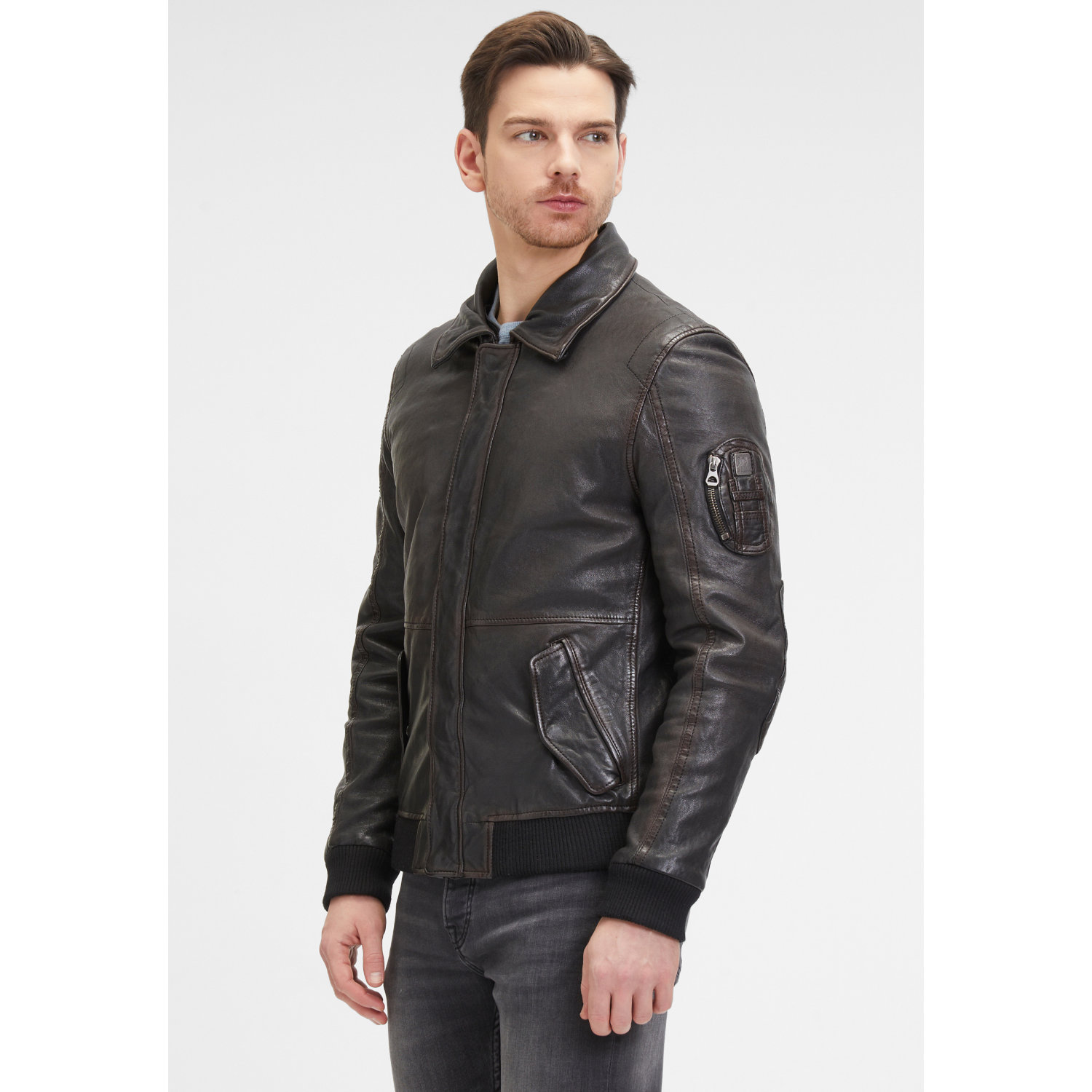 Geaca de Piele Barbati Mauritius Maro GMChuck – Black Friday