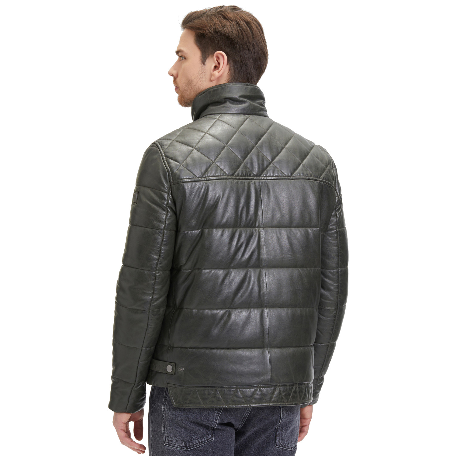 Geaca de Piele Barbati Mauritius Olive GMCraigh – Geci de Piele