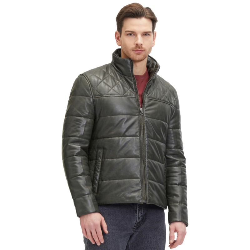 Geaca de Piele Barbati Mauritius Olive GMCraigh – Geci de Piele