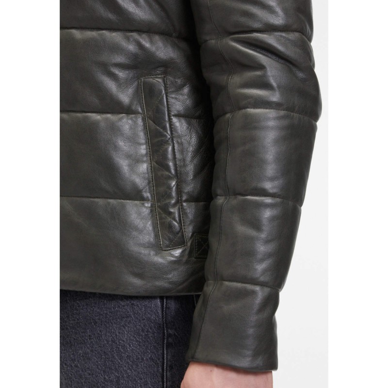 Geaca de Piele Barbati Mauritius Olive GMCraigh – Geci de Piele