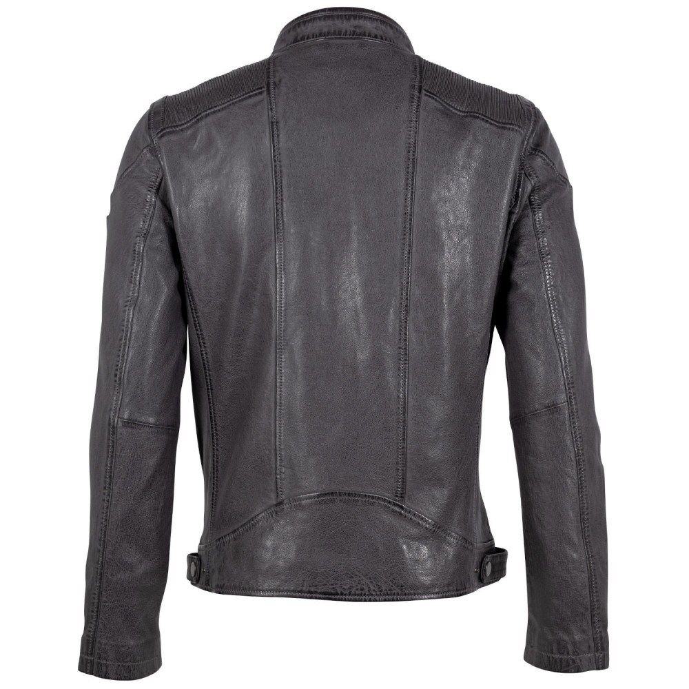 Geaca de Piele Barbati Mauritius Antracit GMDerran Geaca de Piele Barbati Mauritius Antracit GMDerran - readytowear.ro