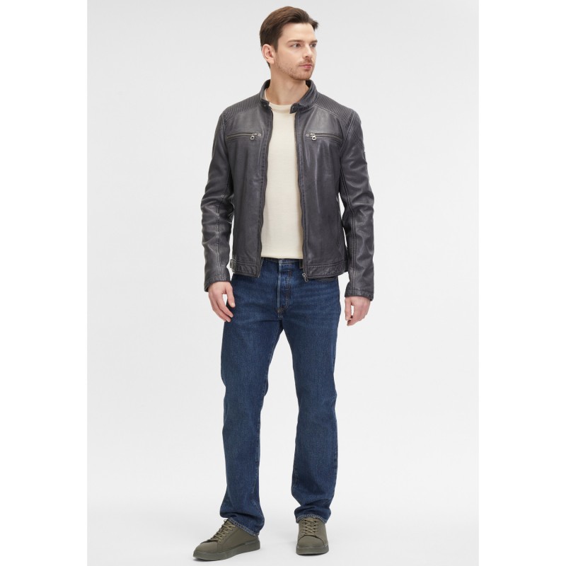 Geaca de Piele Barbati Mauritius Antracit GMDerran – Geci de Piele Geaca de Piele Barbati Mauritius Antracit GMDerran – Geci de Piele