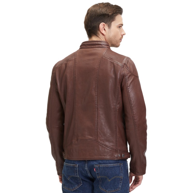 Geaca de Piele Barbati Mauritius Castanie GMDerran – Geci de Piele