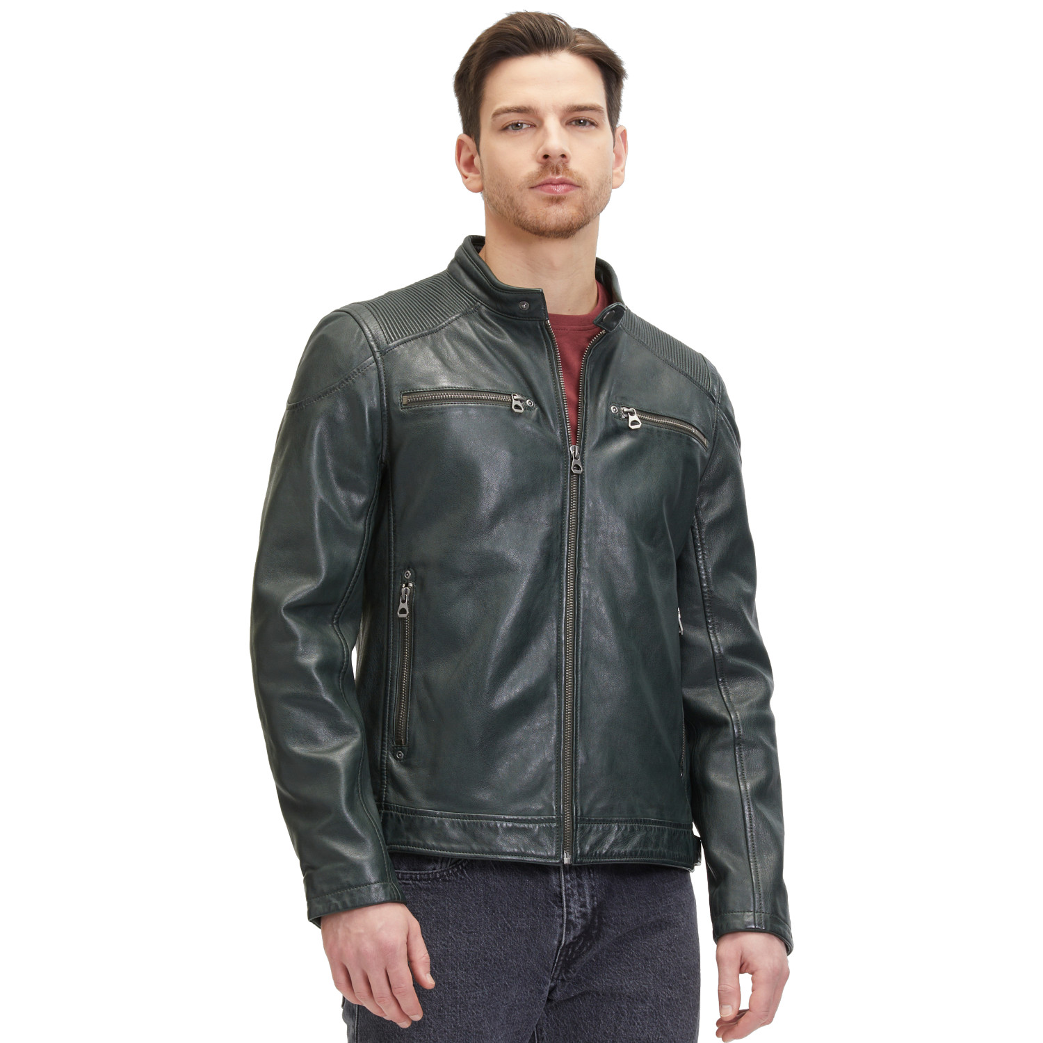 Geaca de Piele Barbati Mauritius Verde Inchis GMDerran – Geci de Piele Geaca de Piele Barbati Mauritius Verde Inchis GMDerran – Geci de Piele