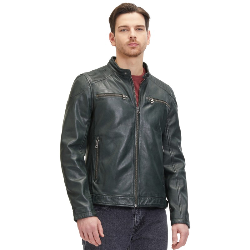 Geaca de Piele Barbati Mauritius Verde Inchis GMDerran – Geci de Piele Geaca de Piele Barbati Mauritius Verde Inchis GMDerran – Geci de Piele