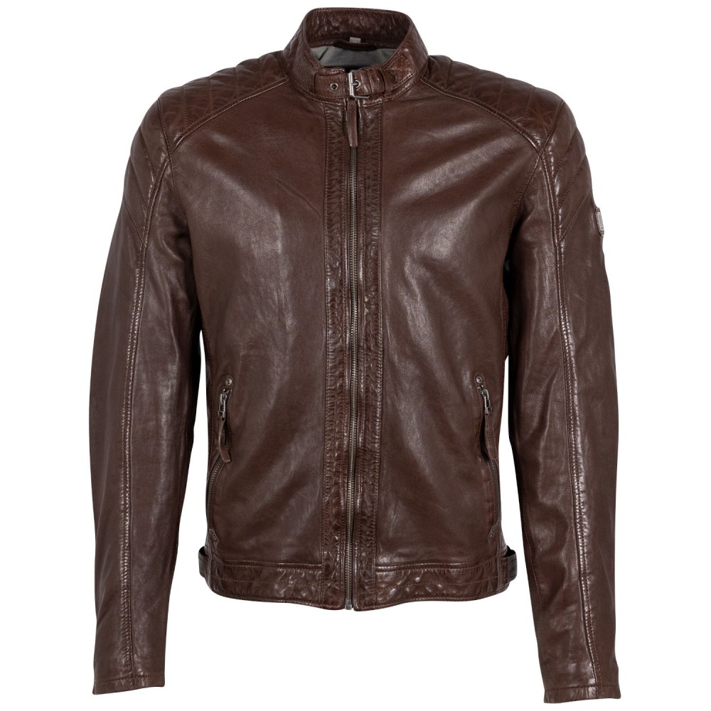 Geaca de Piele Barbati Mauritius Castanie GMDilian Geaca de Piele Barbati Mauritius Castanie GMDilian - readytowear.ro