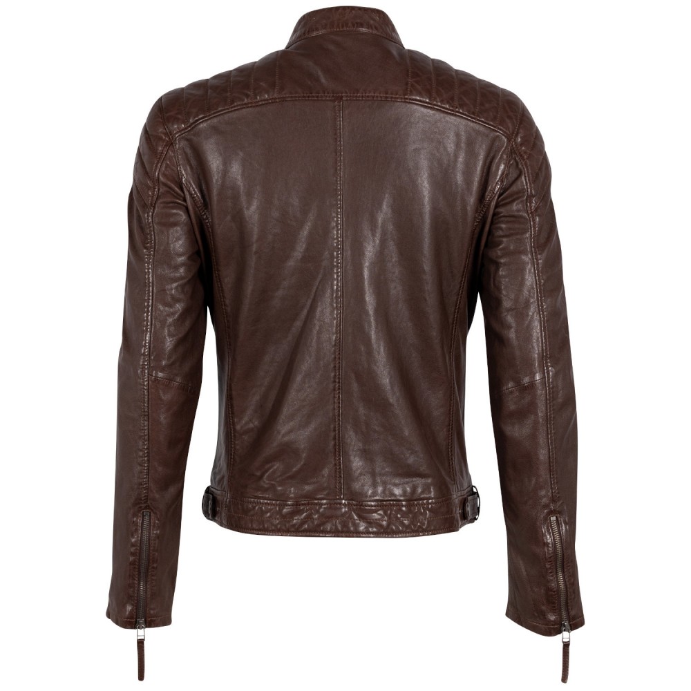Geaca de Piele Barbati Mauritius Castanie GMDilian Geaca de Piele Barbati Mauritius Castanie GMDilian - readytowear.ro