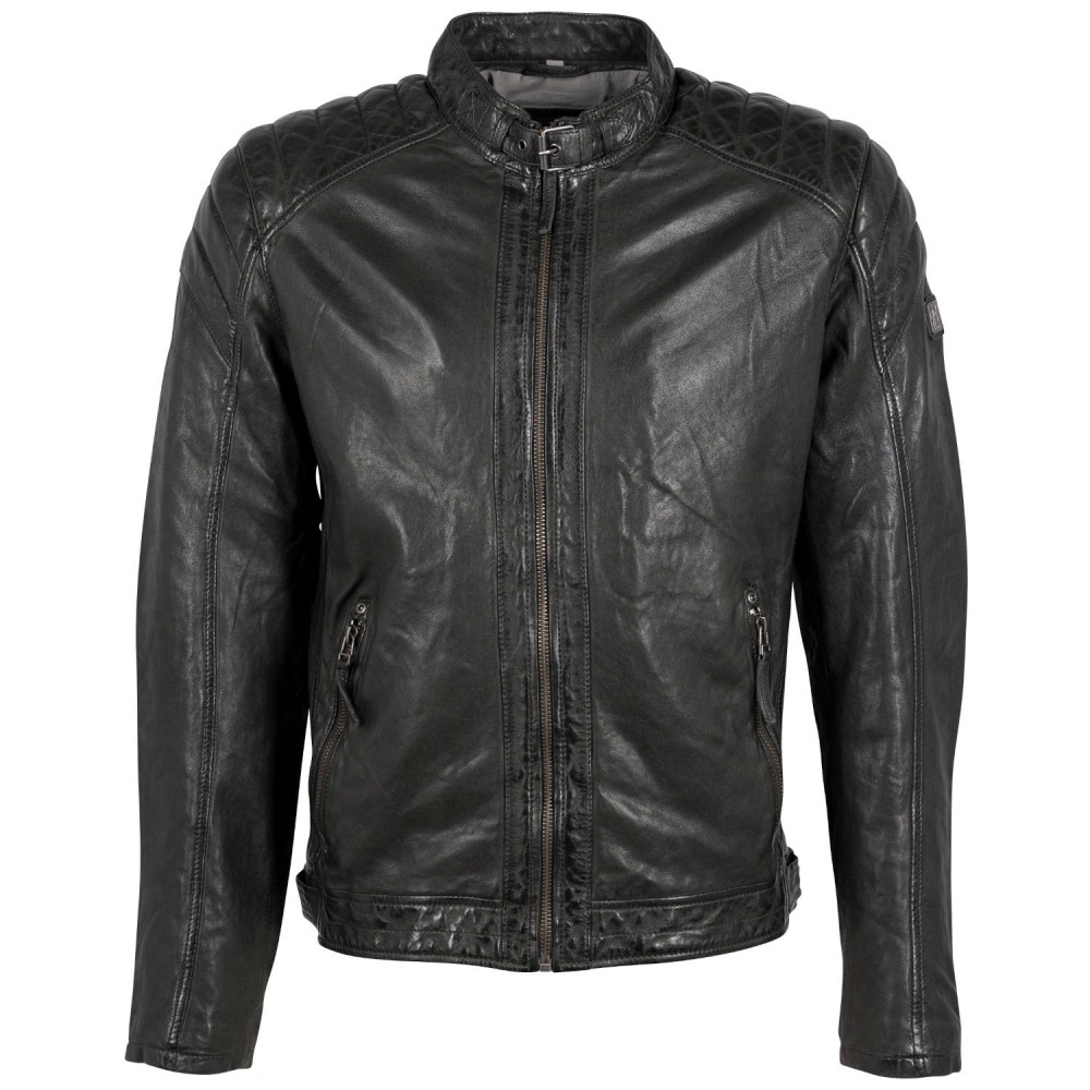 Geaca de Piele Barbati Mauritius Olive Inchis GMDilian Geaca de Piele Barbati Mauritius Olive Inchis GMDilian - readytowear.ro