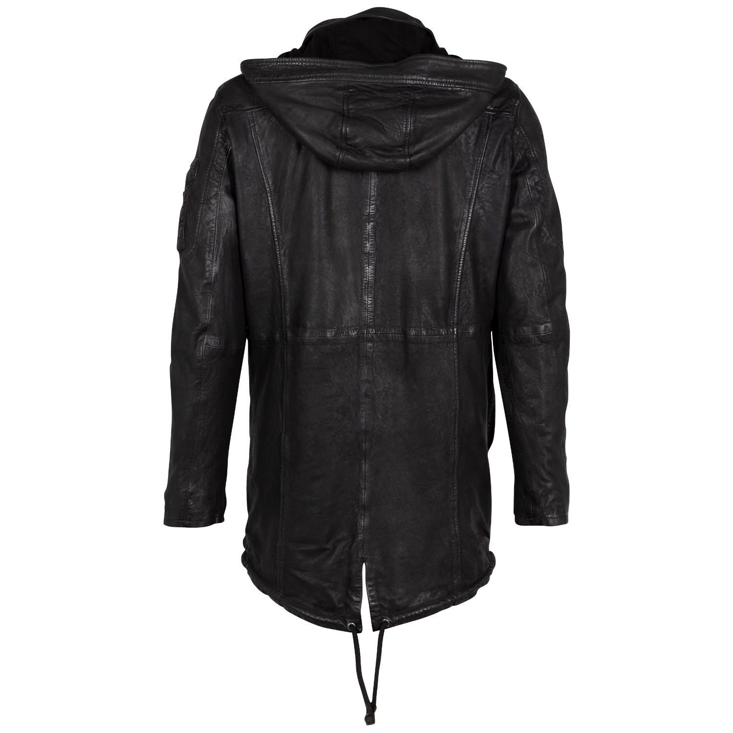 Geaca Lunga de Piele Barbati Mauritius Antracit Inchis GMElio – Black Friday