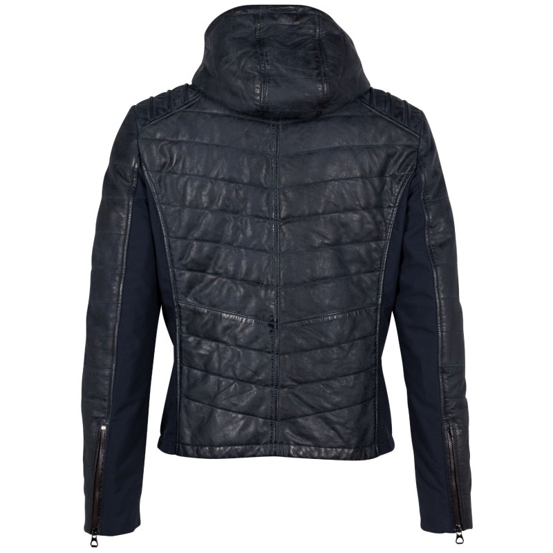 Geaca de Piele Barbati Mauritius Bleumarin GMFanno – Geci de Piele