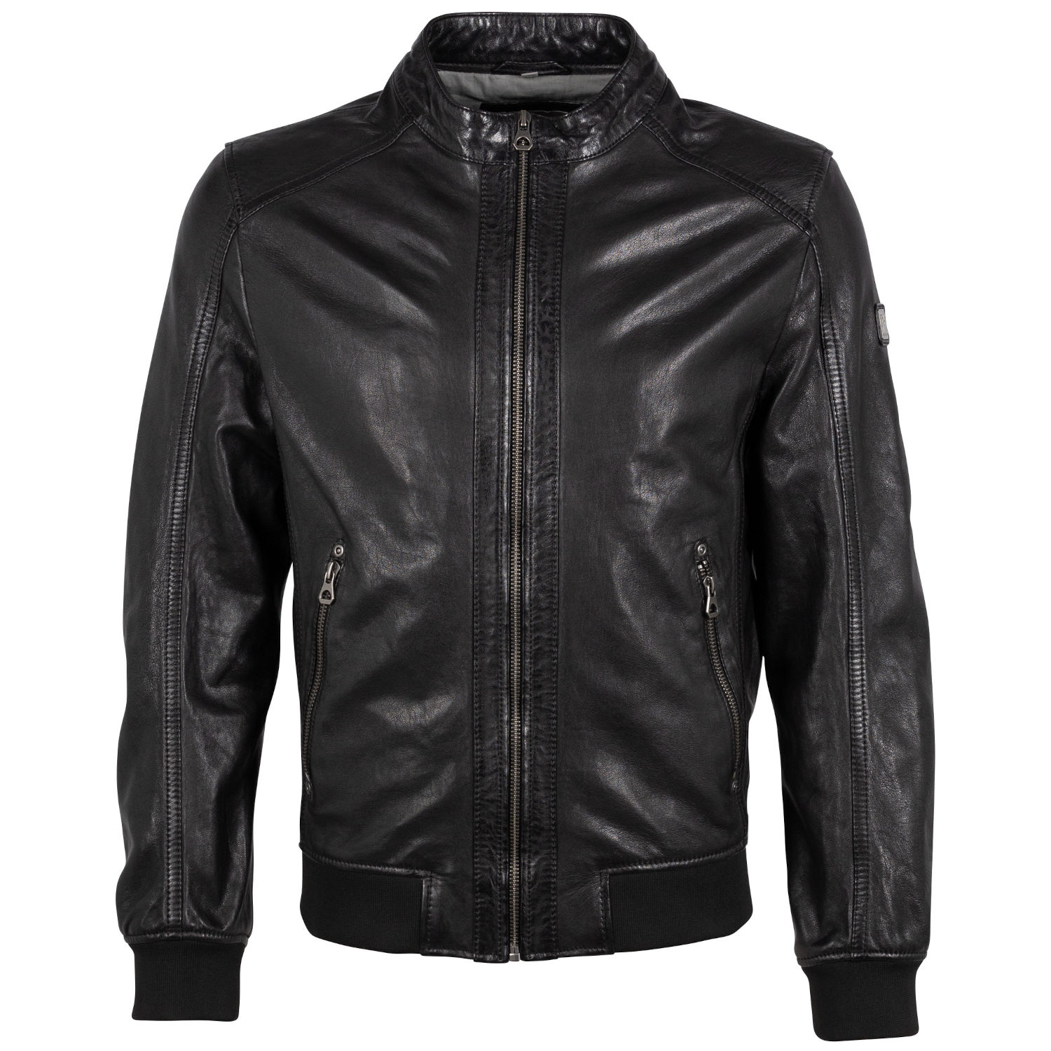 Geaca de Piele Barbati Mauritius Neagra GMGrahan – Black Friday