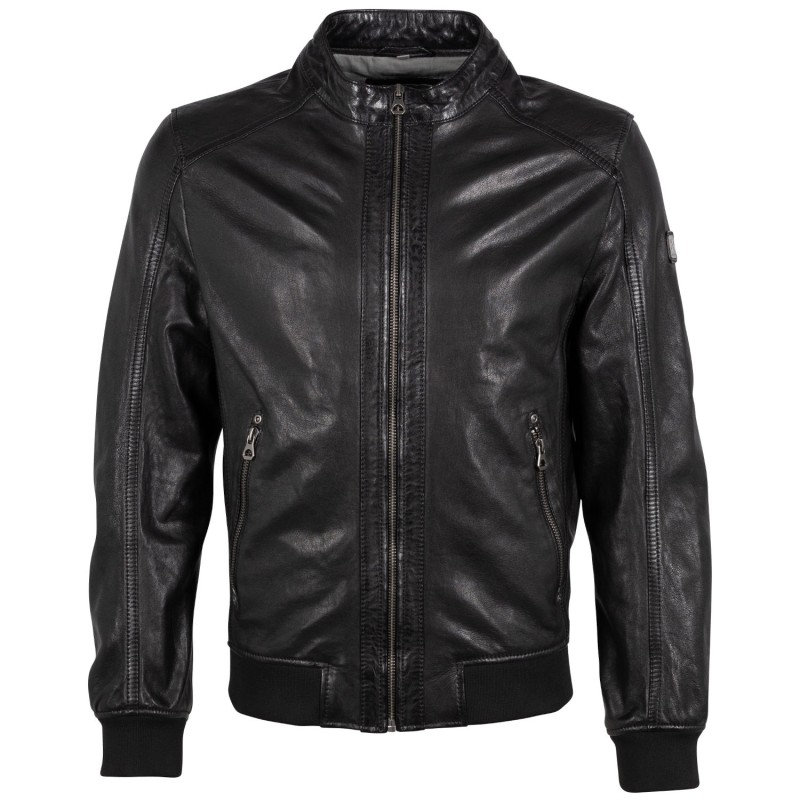 Geaca de Piele Barbati Mauritius Neagra GMGrahan – Black Friday Geaca de Piele Barbati Mauritius Neagra GMGrahan – Black Friday