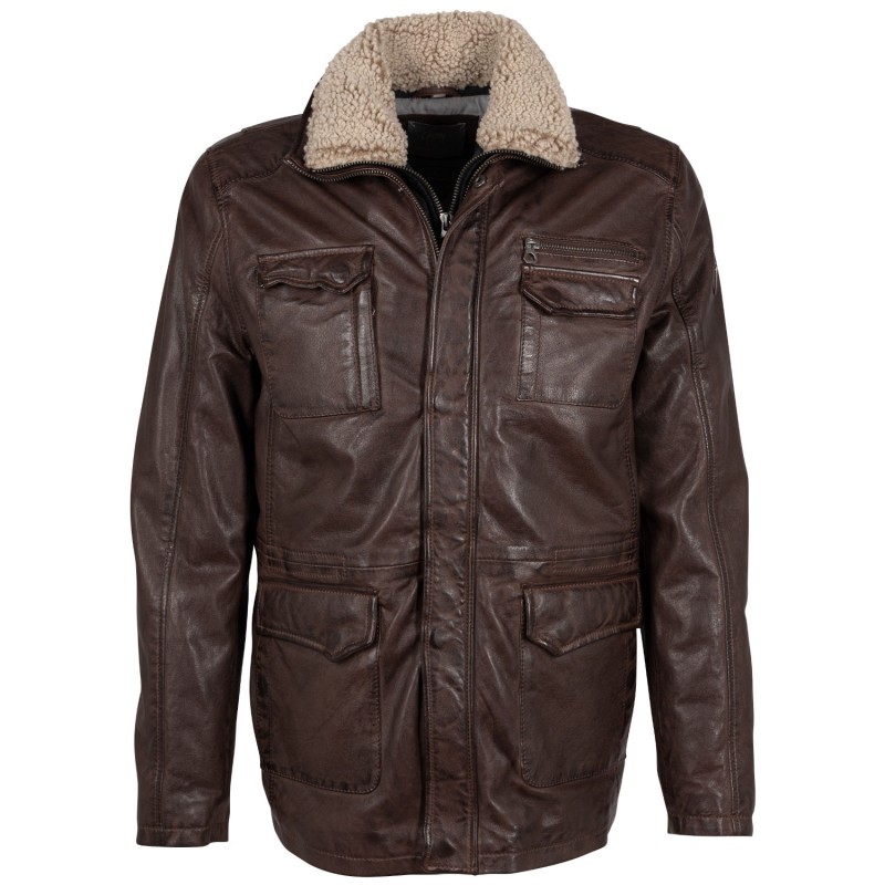 Geaca de Piele Barbati Mauritius Castanie GMJaeff – Geci de Piele Geaca de Piele Barbati Mauritius Castanie GMJaeff – Geci de Piele