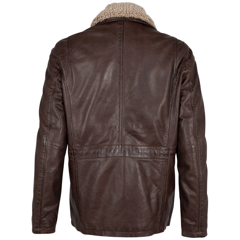 Geaca de Piele Barbati Mauritius Castanie GMJaeff – Geci de Piele Geaca de Piele Barbati Mauritius Castanie GMJaeff – Geci de Piele