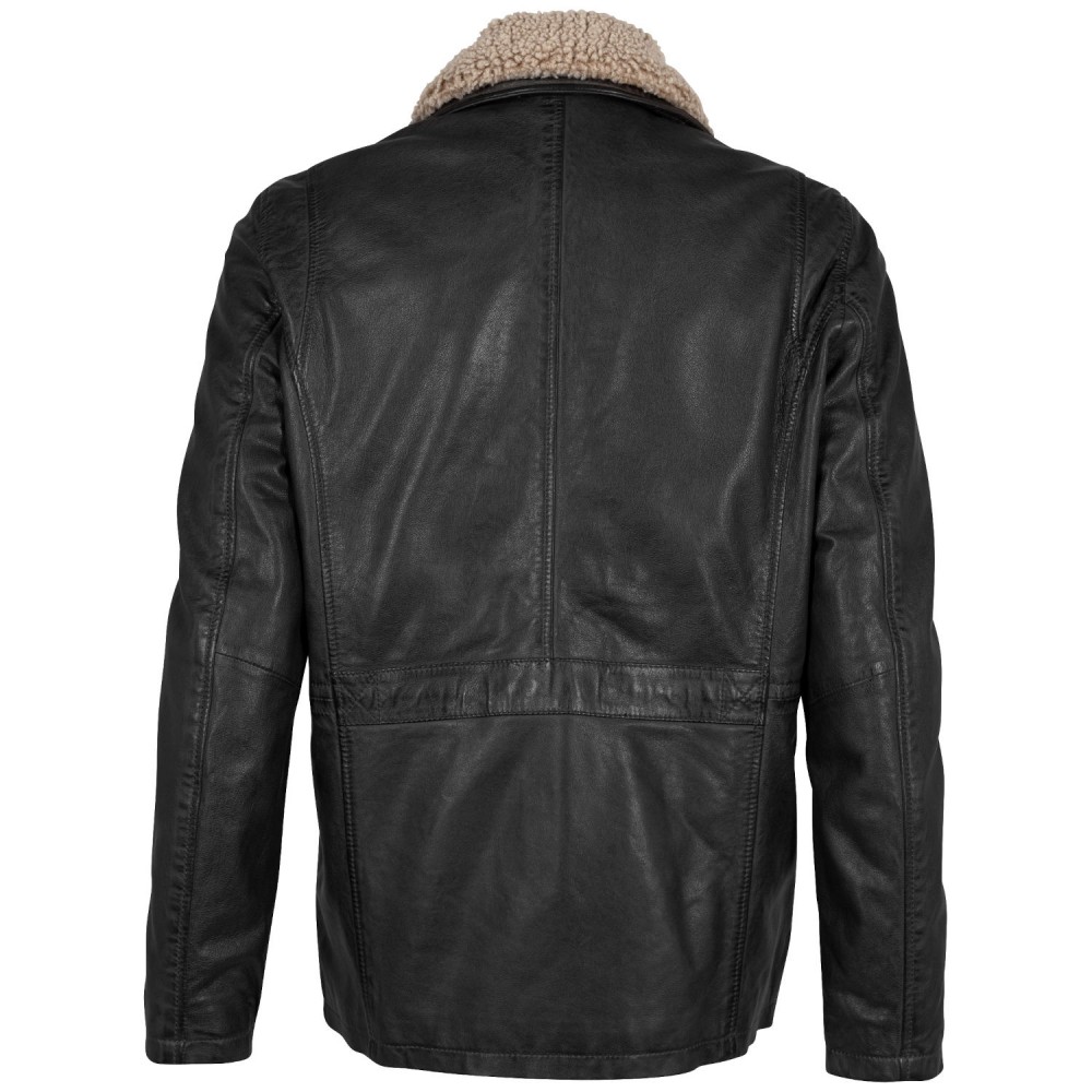 Geaca de Piele Barbati Mauritius Neagra GMJaeff Geaca de Piele Barbati Mauritius Neagra GMJaeff - readytowear.ro