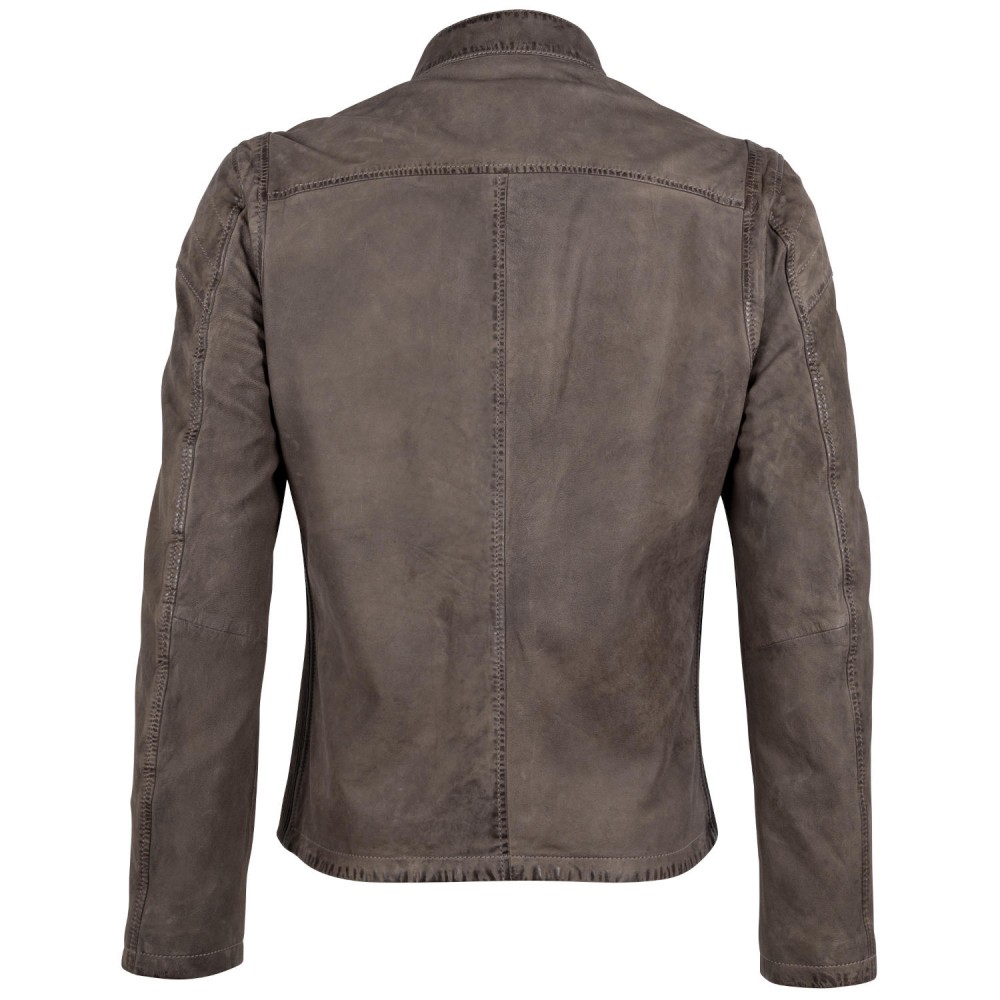 Geaca de Piele Barbati Mauritius Gri Inchis GMJenko Geaca de Piele Barbati Mauritius Gri Inchis GMJenko - readytowear.ro