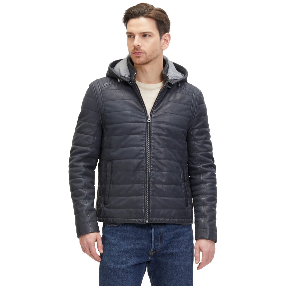 Geaca de Piele Barbati Mauritius Albastru Inchis GMLyman Geaca de Piele Barbati Mauritius Albastru Inchis GMLyman - readytowear.ro