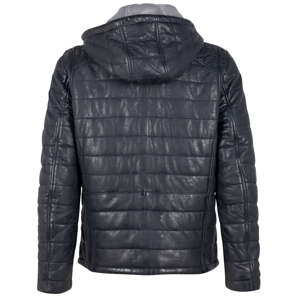 Geaca de Piele Barbati Mauritius Albastru Inchis GMLyman Geaca de Piele Barbati Mauritius Albastru Inchis GMLyman - readytowear.ro