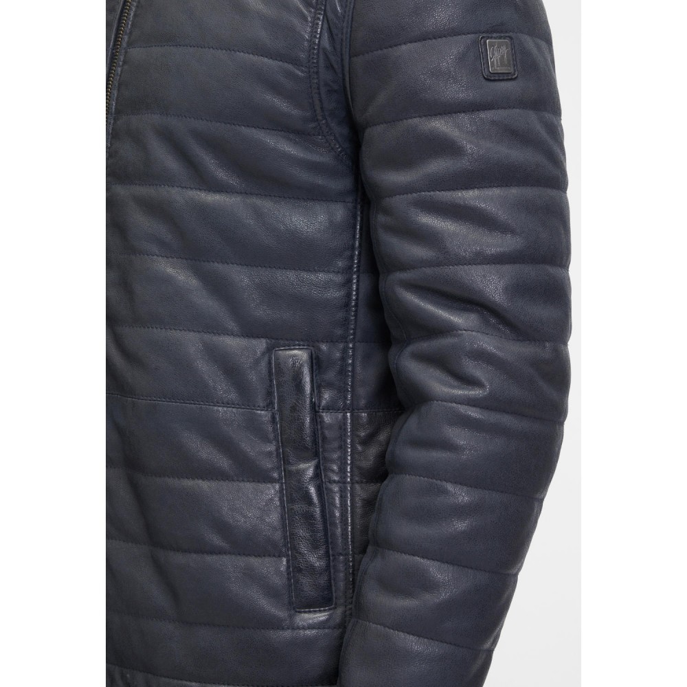 Geaca de Piele Barbati Mauritius Albastru Inchis GMLyman Geaca de Piele Barbati Mauritius Albastru Inchis GMLyman - readytowear.ro