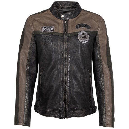 Geaca de Piele Barbati Mauritius Neagra GMNigel 2