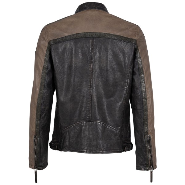 Geaca de Piele Barbati Mauritius Neagra GMNigel 2