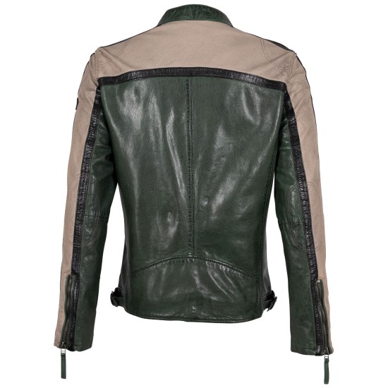 Geaca de Piele Barbati Mauritius Verde Inchis GMNigel