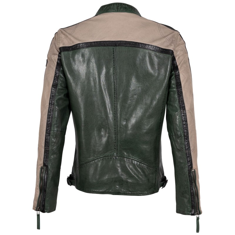 Geaca de Piele Barbati Mauritius Verde Inchis GMNigel – Black Friday