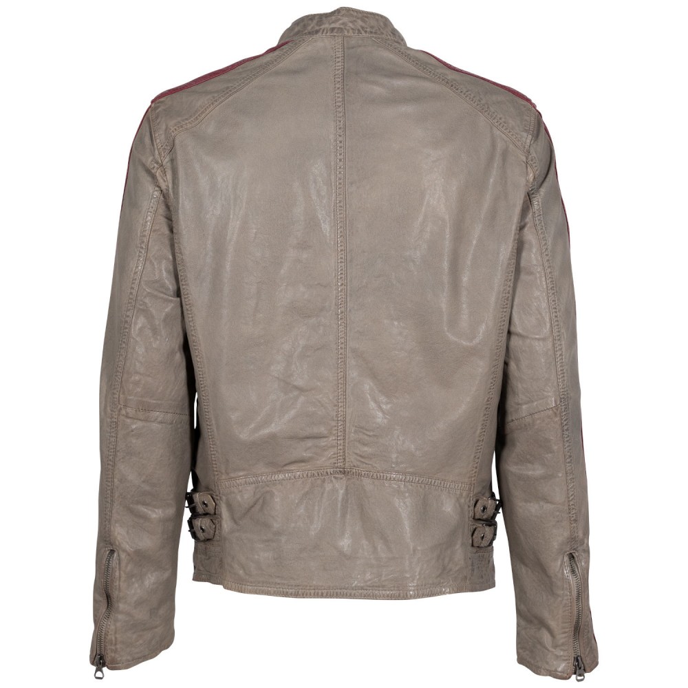 Geaca de Piele Barbati Mauritius Gri GMRalley Geaca de Piele Barbati Mauritius Gri GMRalley - readytowear.ro