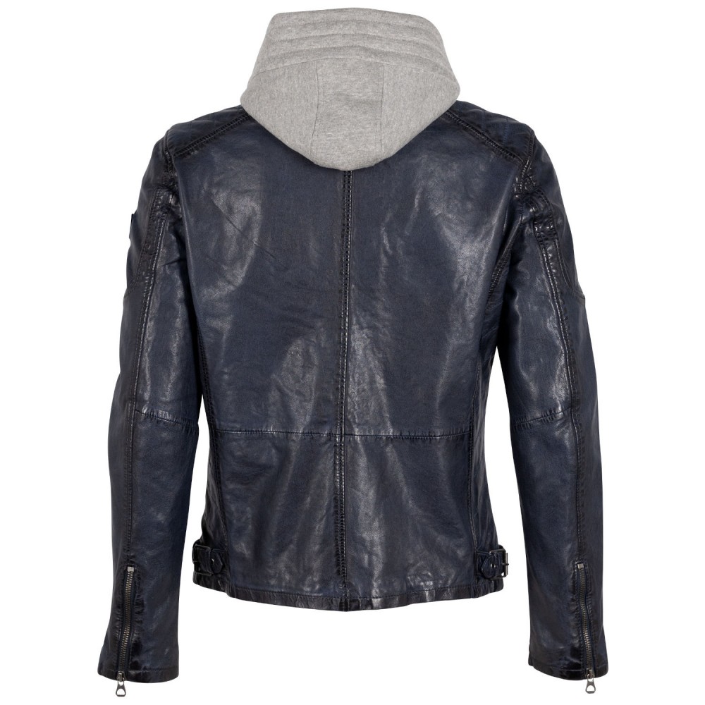 Geaca de Piele Barbati Mauritius Albastru Inchis GMRayco Geaca de Piele Barbati Mauritius Albastru Inchis GMRayco - readytowear.ro