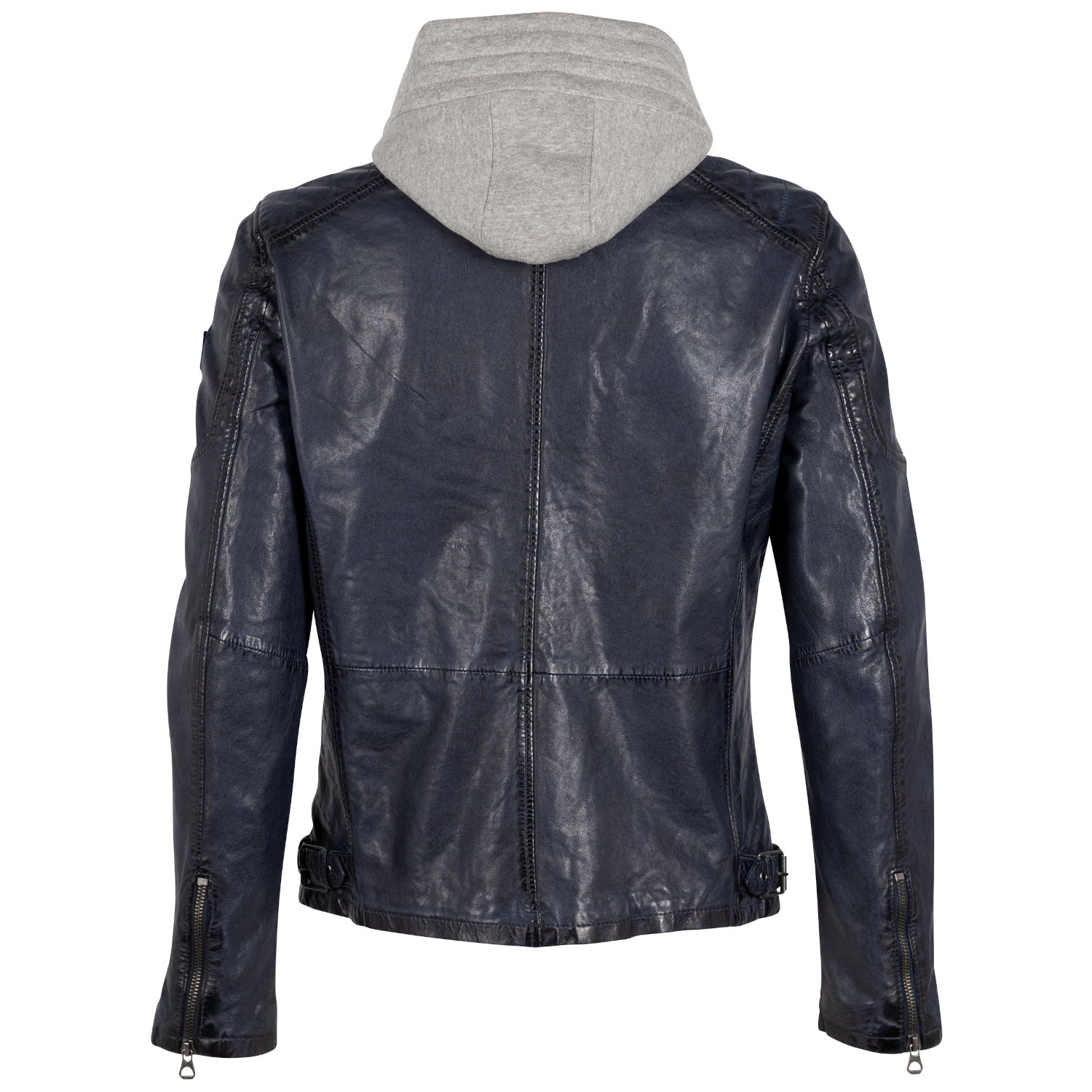 Geaca de Piele Barbati Mauritius Albastru Inchis GMRayco – Geci de Piele