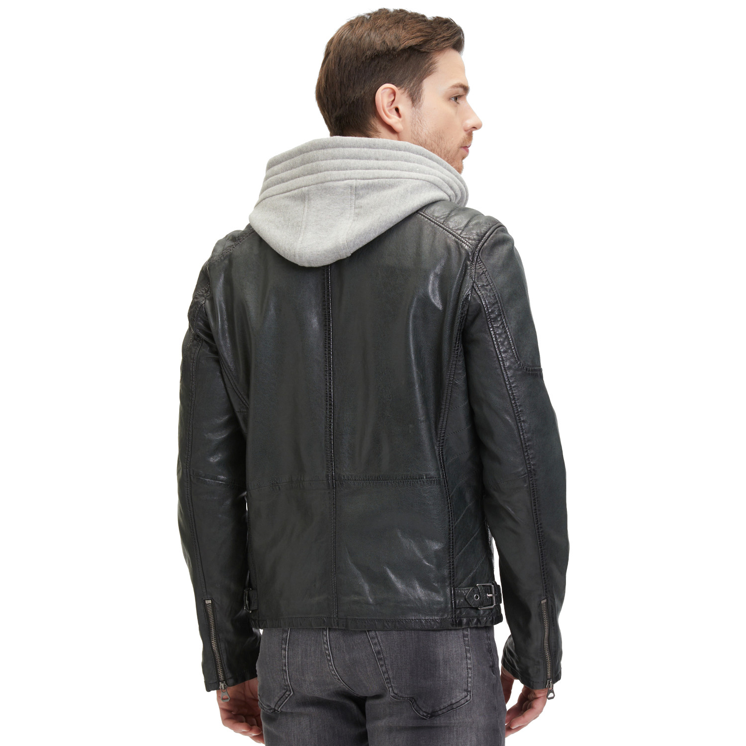 Geaca de Piele Barbati Mauritius Verde Inchis GMRayco – Black Friday