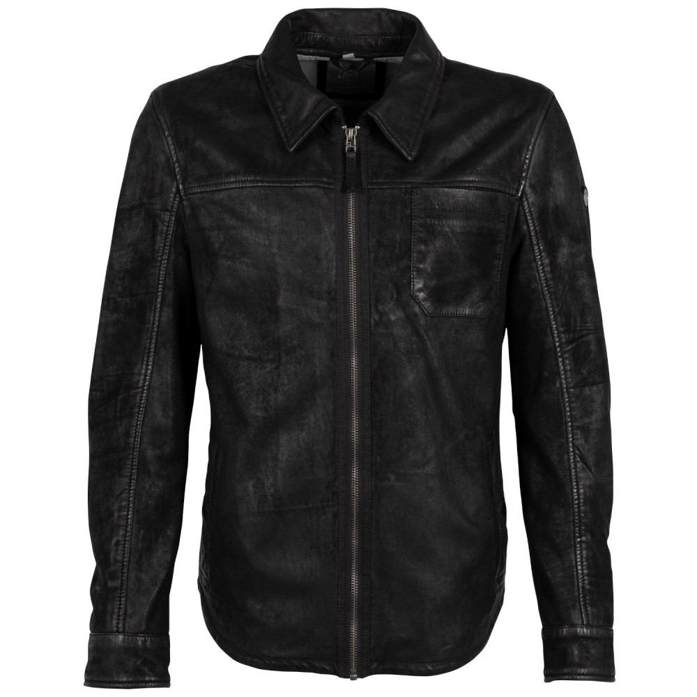 Camasa de Piele Barbati Mauritius Neagra GMSandur Camasa de Piele Barbati Mauritius Neagra GMSandur - readytowear.ro