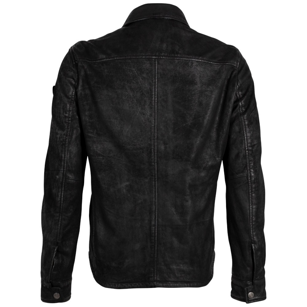 Camasa de Piele Barbati Mauritius Neagra GMSandur Camasa de Piele Barbati Mauritius Neagra GMSandur - readytowear.ro