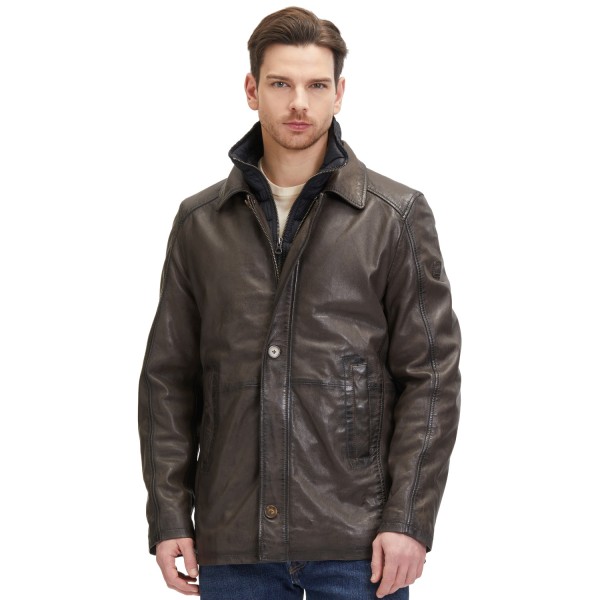 Geaca de Piele Barbati Mauritius Maro Inchis GMSantfort