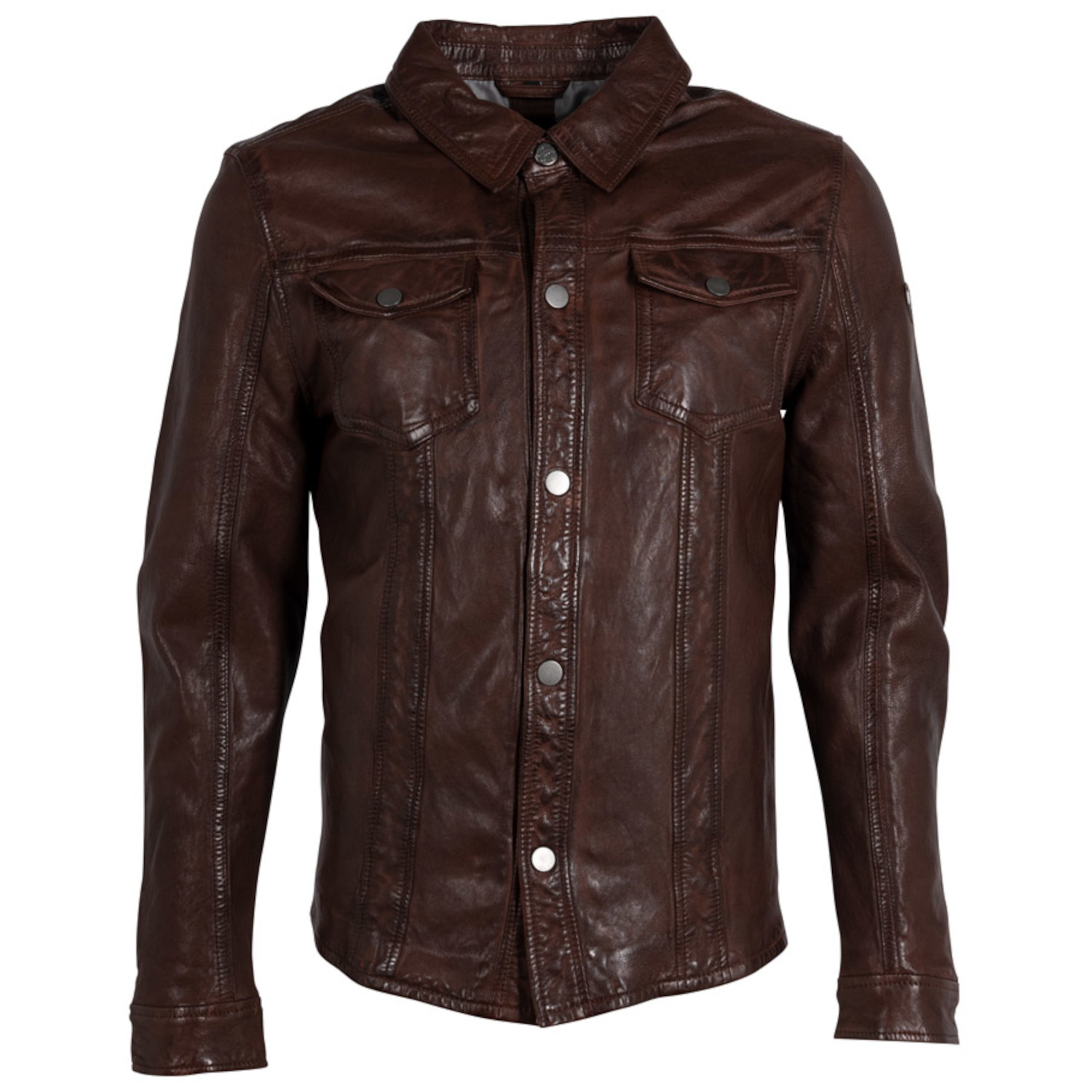 Camasa de Piele Barbati Mauritius Castanie GMSedro – Black Friday