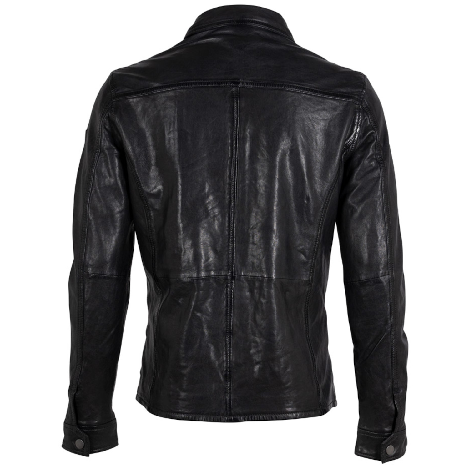 Camasa de Piele Barbati Mauritius Negru/Bleumarin GMSedro – Black Friday