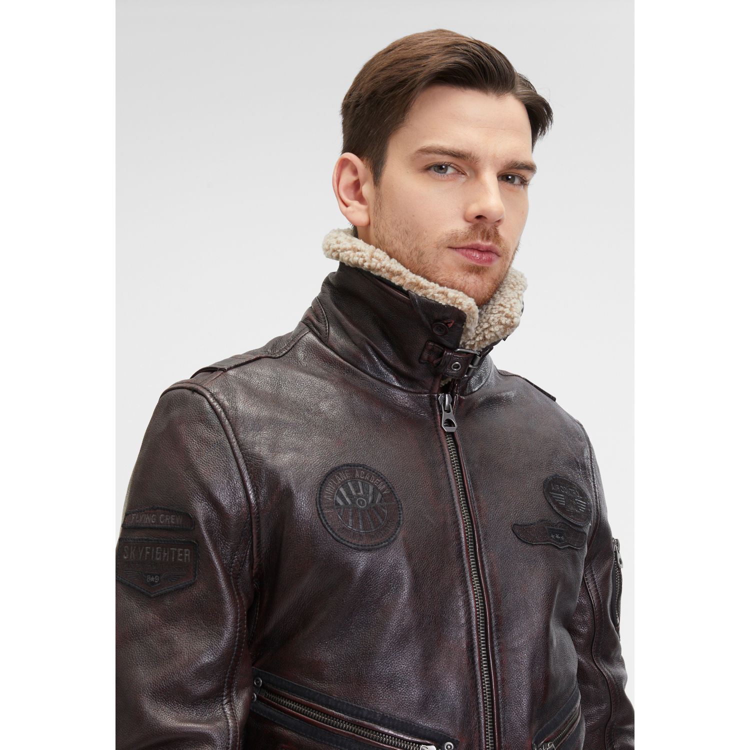 Geaca de Piele Barbati Mauritius Maro GMStarpilot – STOC Geaca de Piele Barbati Mauritius Maro GMStarpilot – STOC