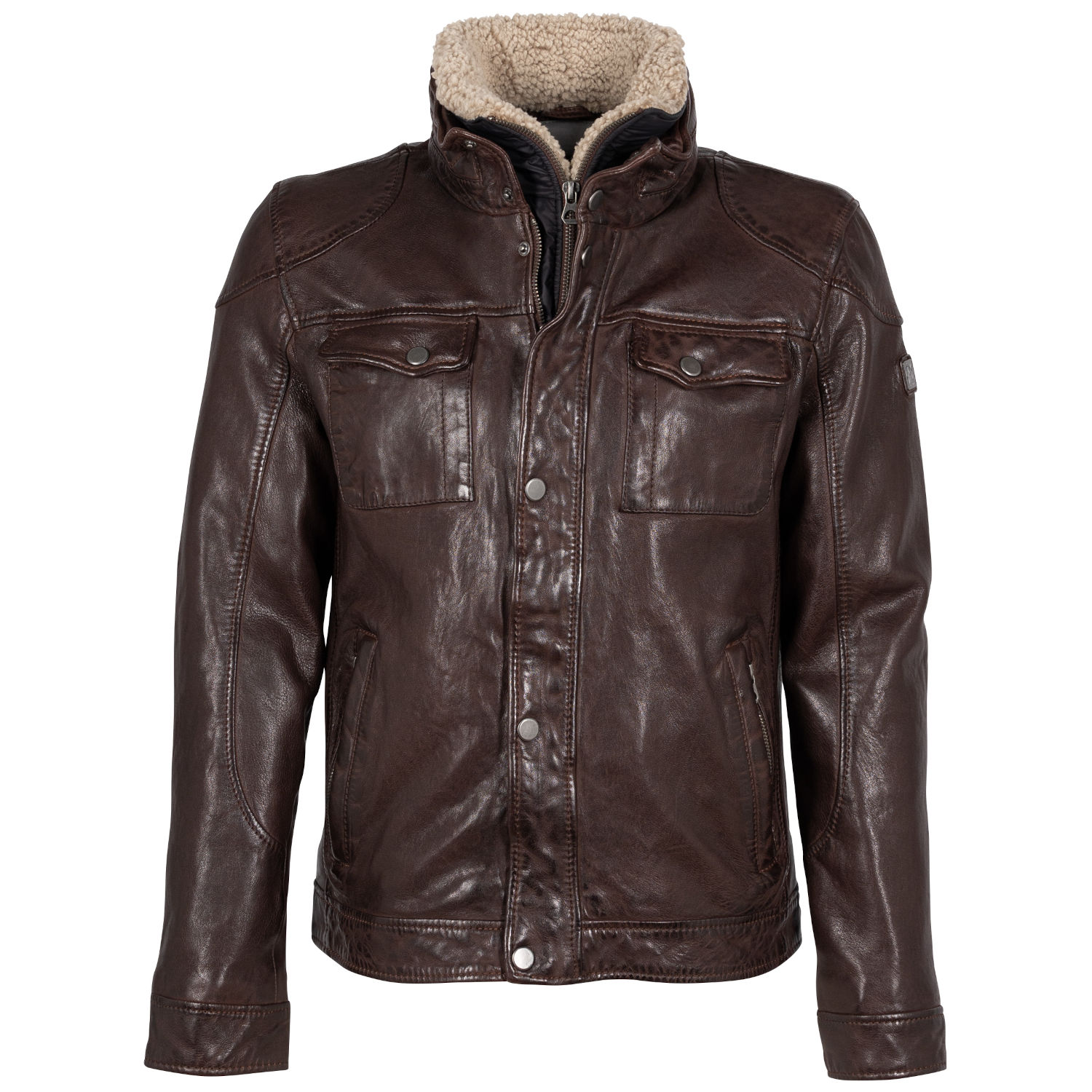 Geaca de Piele Barbati Mauritius Maro Rosiatic GMTalton – Geci de Piele