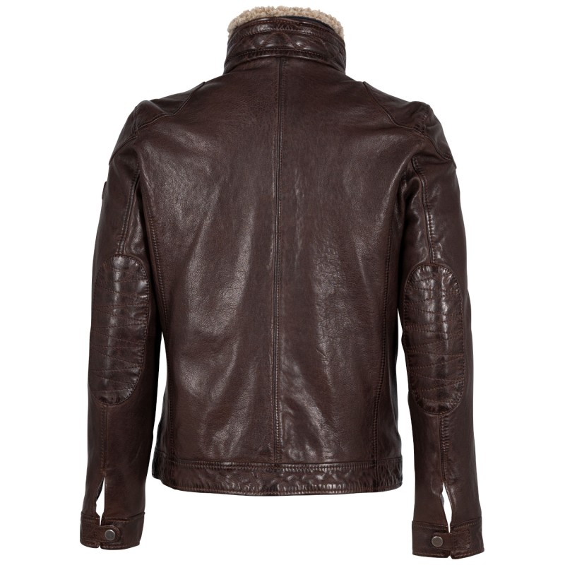 Geaca de Piele Barbati Mauritius Maro Rosiatic GMTalton – Geci de Piele