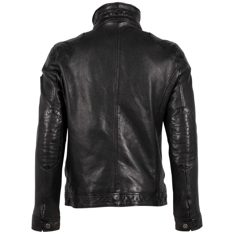 Geaca de Piele Barbati Mauritius Neagra GMTalton – Geci de Piele