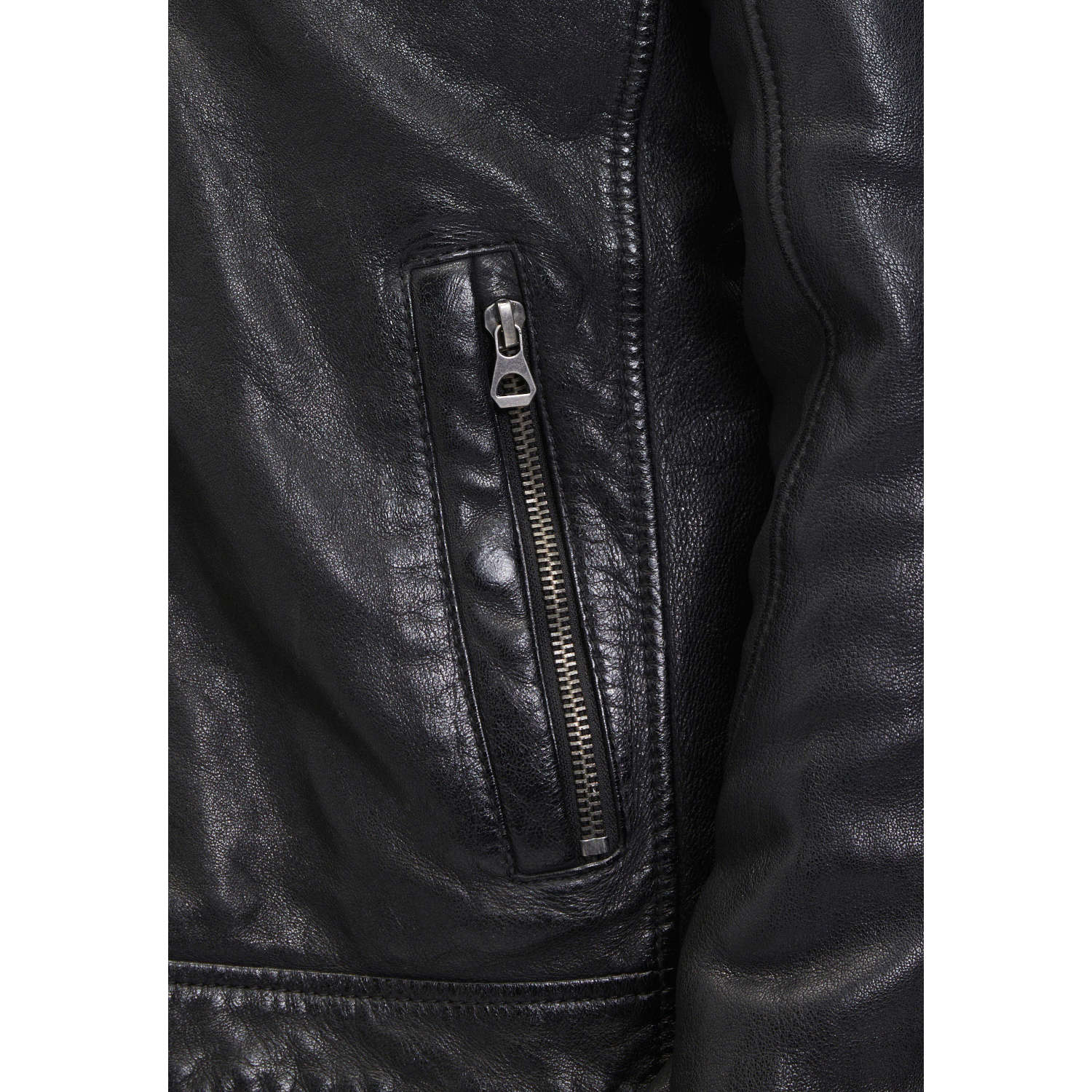 Geaca de Piele Barbati Mauritius Neagra GMTalton – Geci de Piele