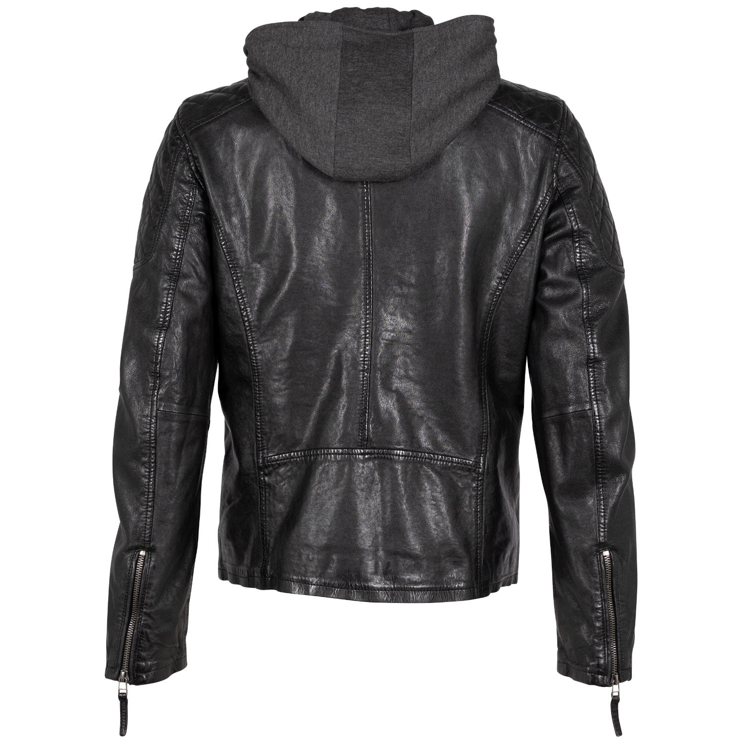 Geaca de Piele Barbati Mauritius Neagra GMTinon – Black Friday