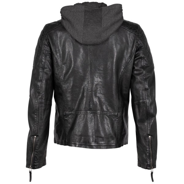 Geaca de Piele Barbati Mauritius Neagra GMTinon