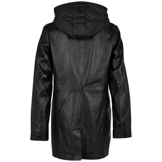 Geaca Lunga de Piele Dama Mauritius Neagra GWAlfka Geaca Lunga de Piele Dama Mauritius Neagra GWAlfka