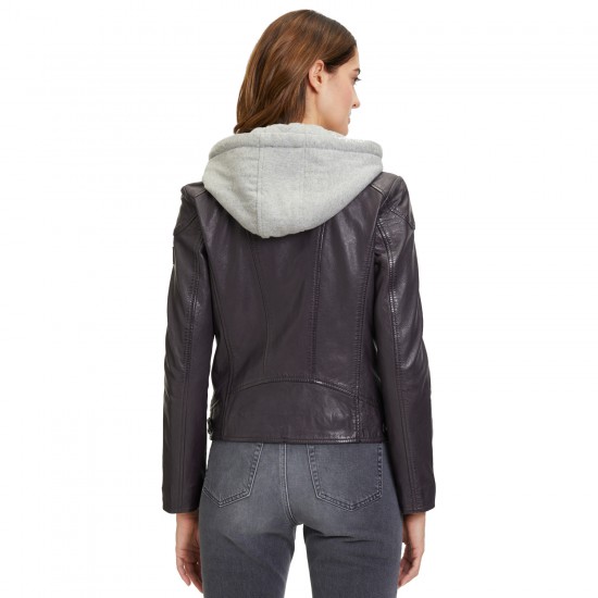 Geaca de Piele Dama Mauritius Mov Inchis GWAlice