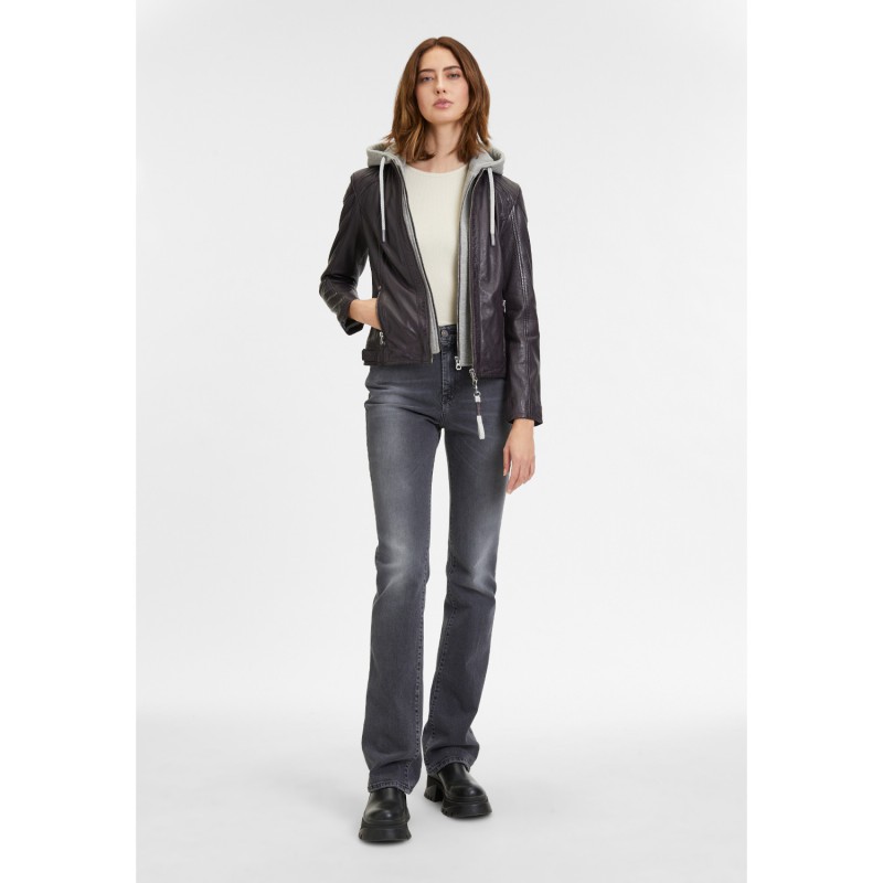 Geaca de Piele Dama Mauritius Mov Inchis GWAlice – Black Friday