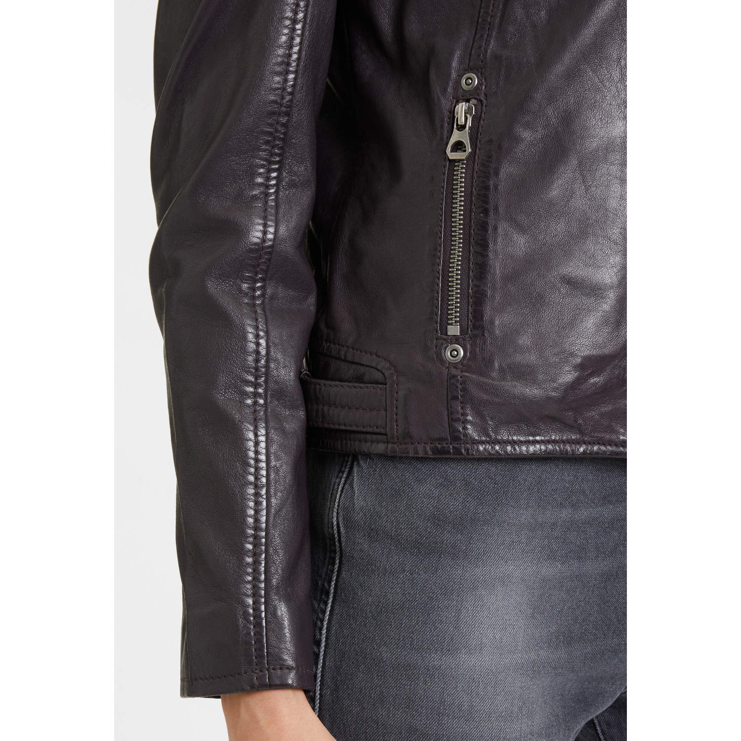 Geaca de Piele Dama Mauritius Mov Inchis GWAlice – Black Friday