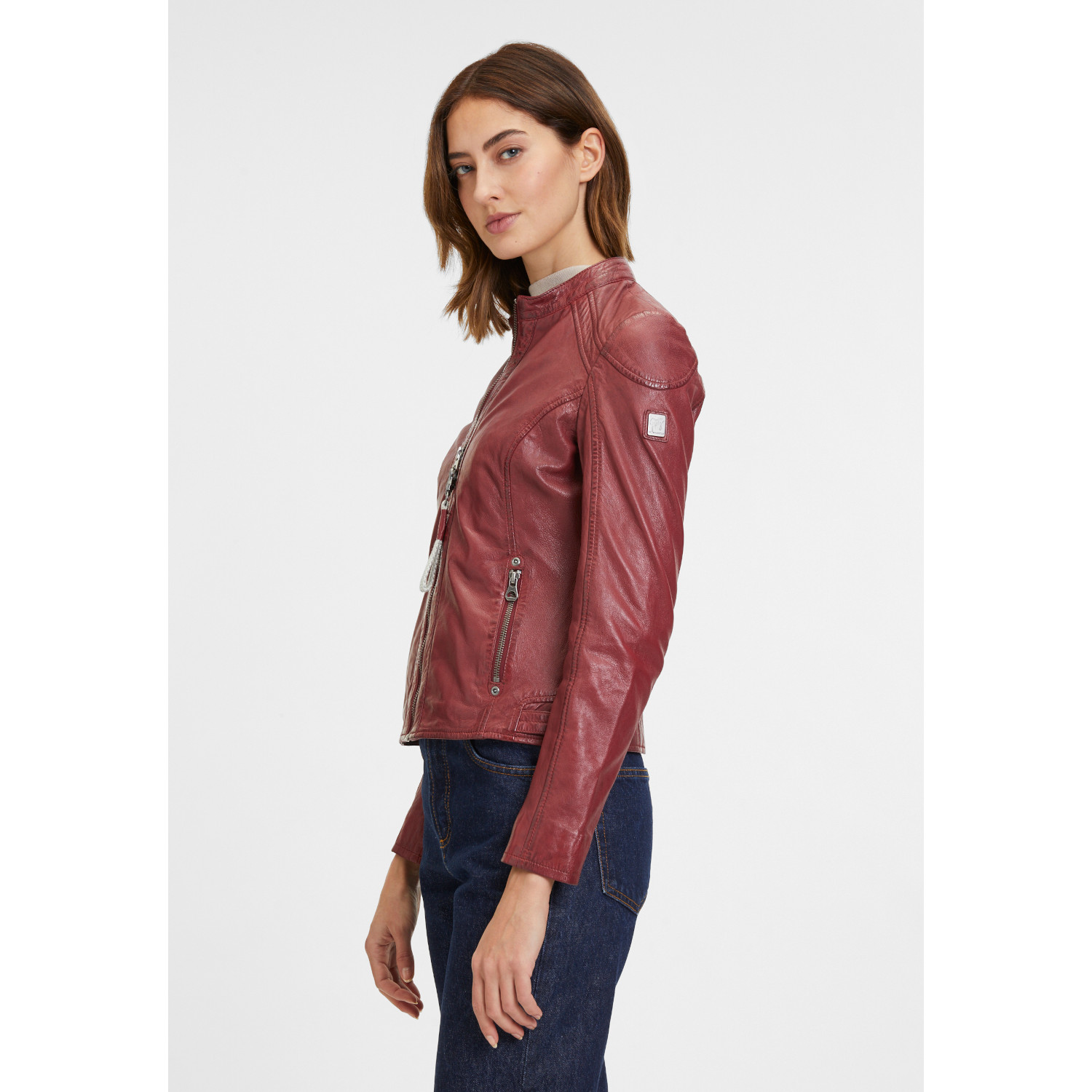 Geaca de Piele Dama Mauritius Rosu Inchis GWAlice – Black Friday Geaca de Piele Dama Mauritius Rosu Inchis GWAlice – Black Friday