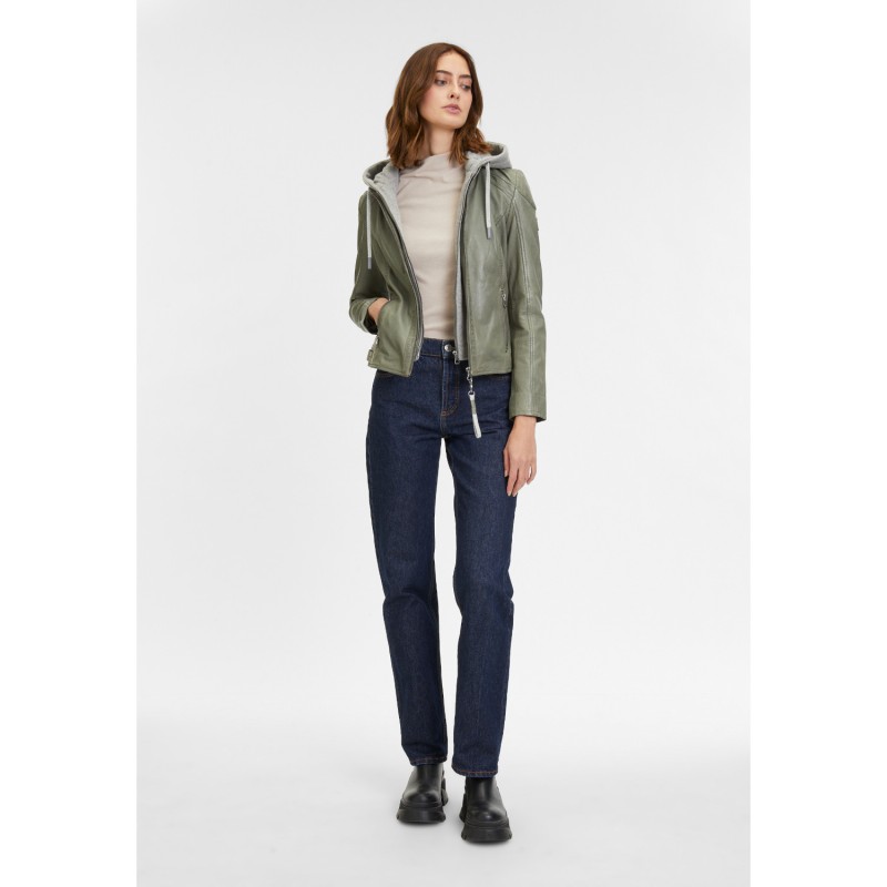 Geaca de Piele Dama Mauritius Verde Deschis GWAlice – Geci de Piele